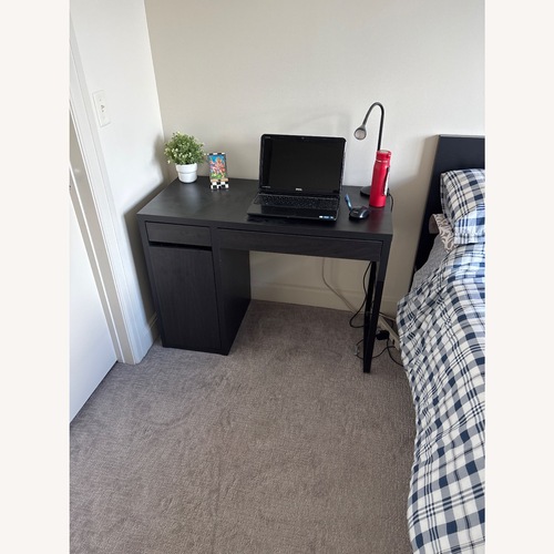 Used IKEA MICKE Black Desk for sale on AptDeco
