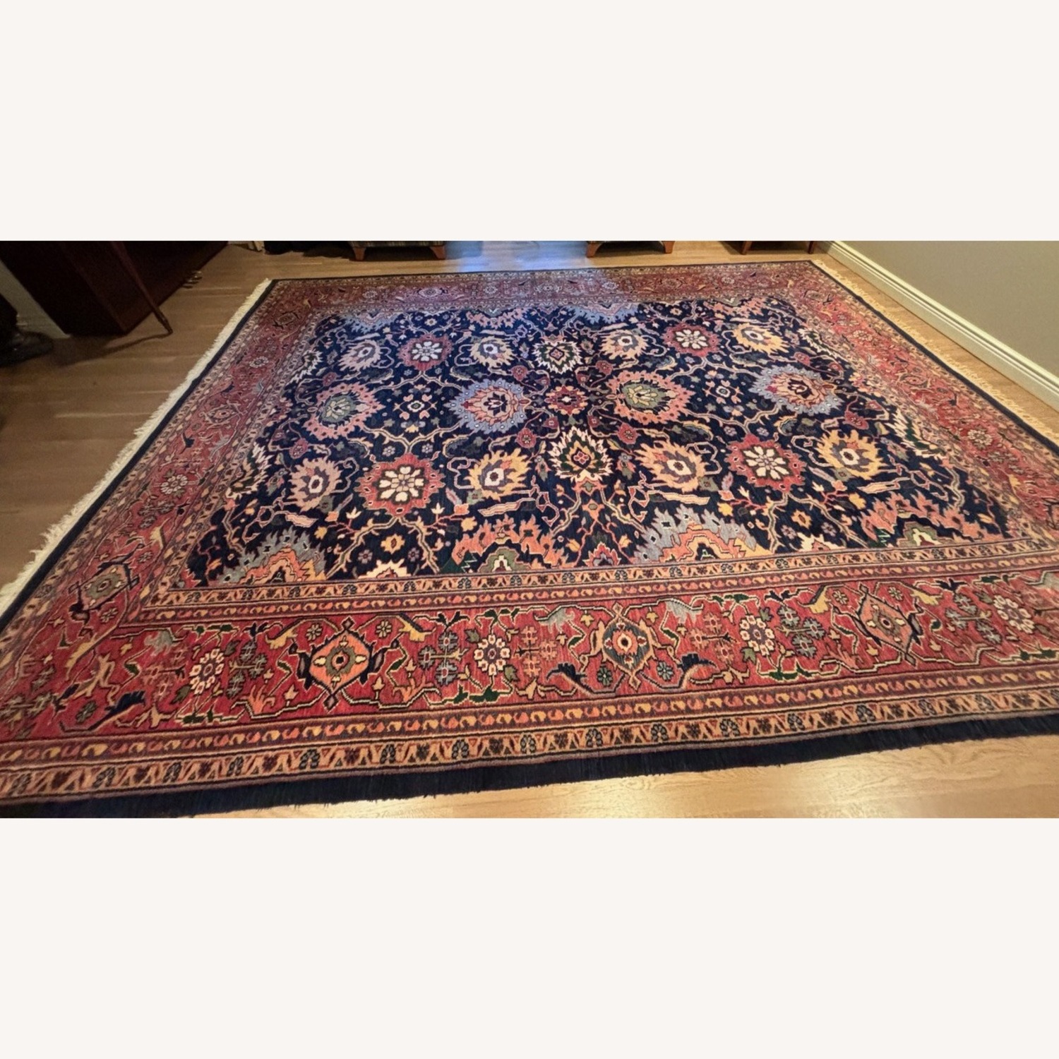 Rust/Navy Blue, Geometric Pattern - image-2