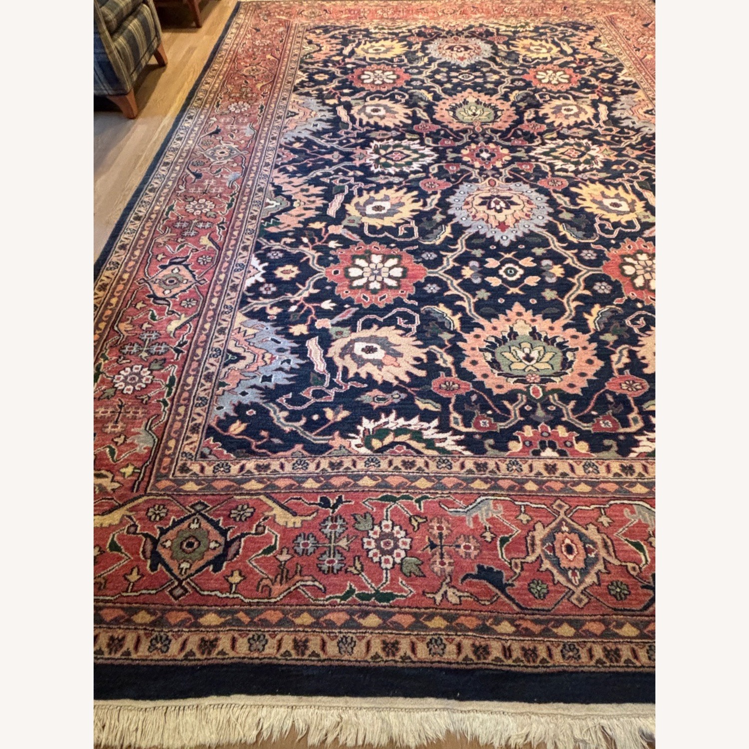 Rust/Navy Blue, Geometric Pattern - image-3