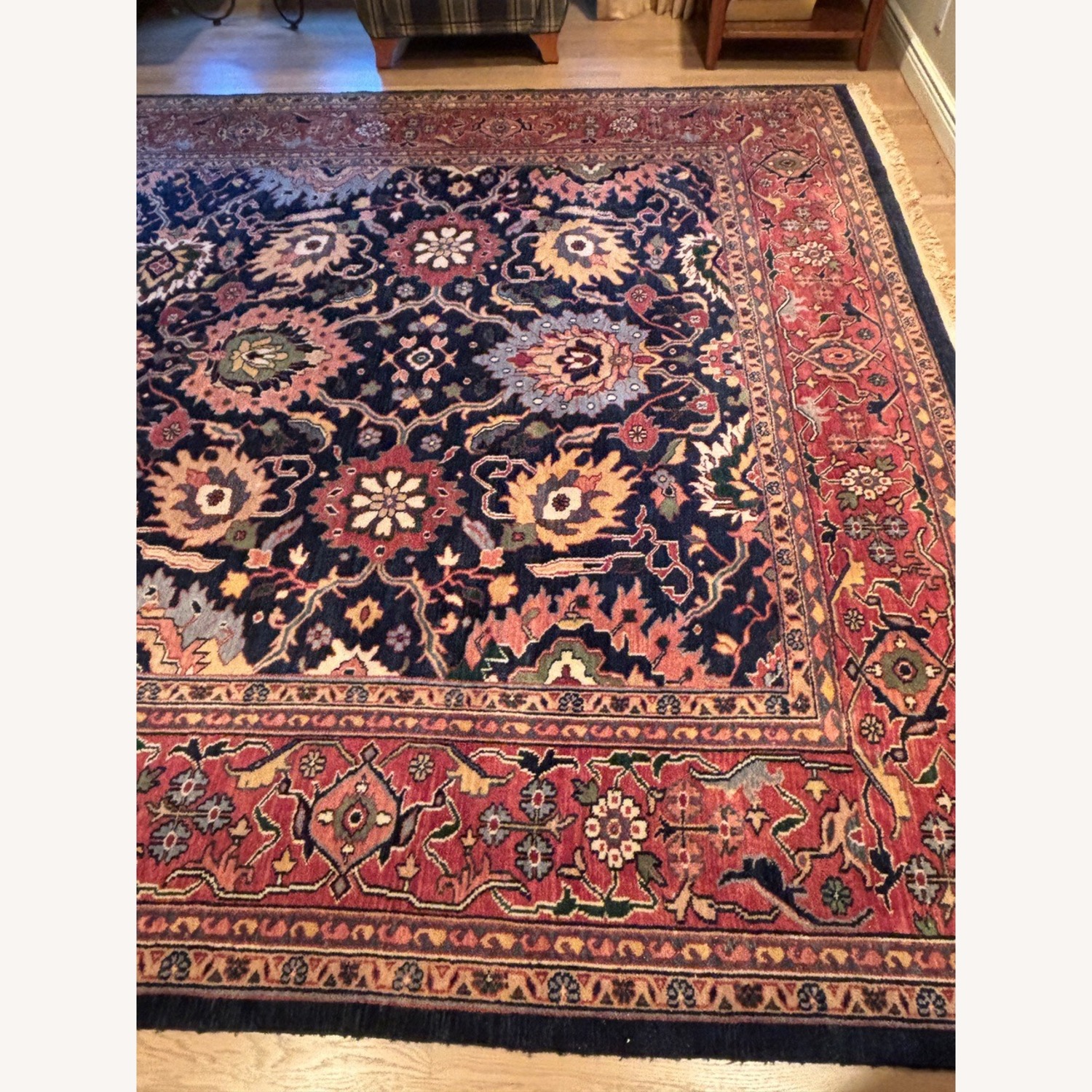 Rust/Navy Blue, Geometric Pattern - image-6