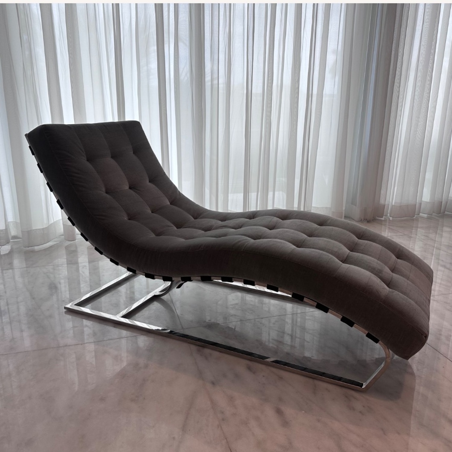 Restoration Hardware Rossi Dark Gray Accent Chair - image-6