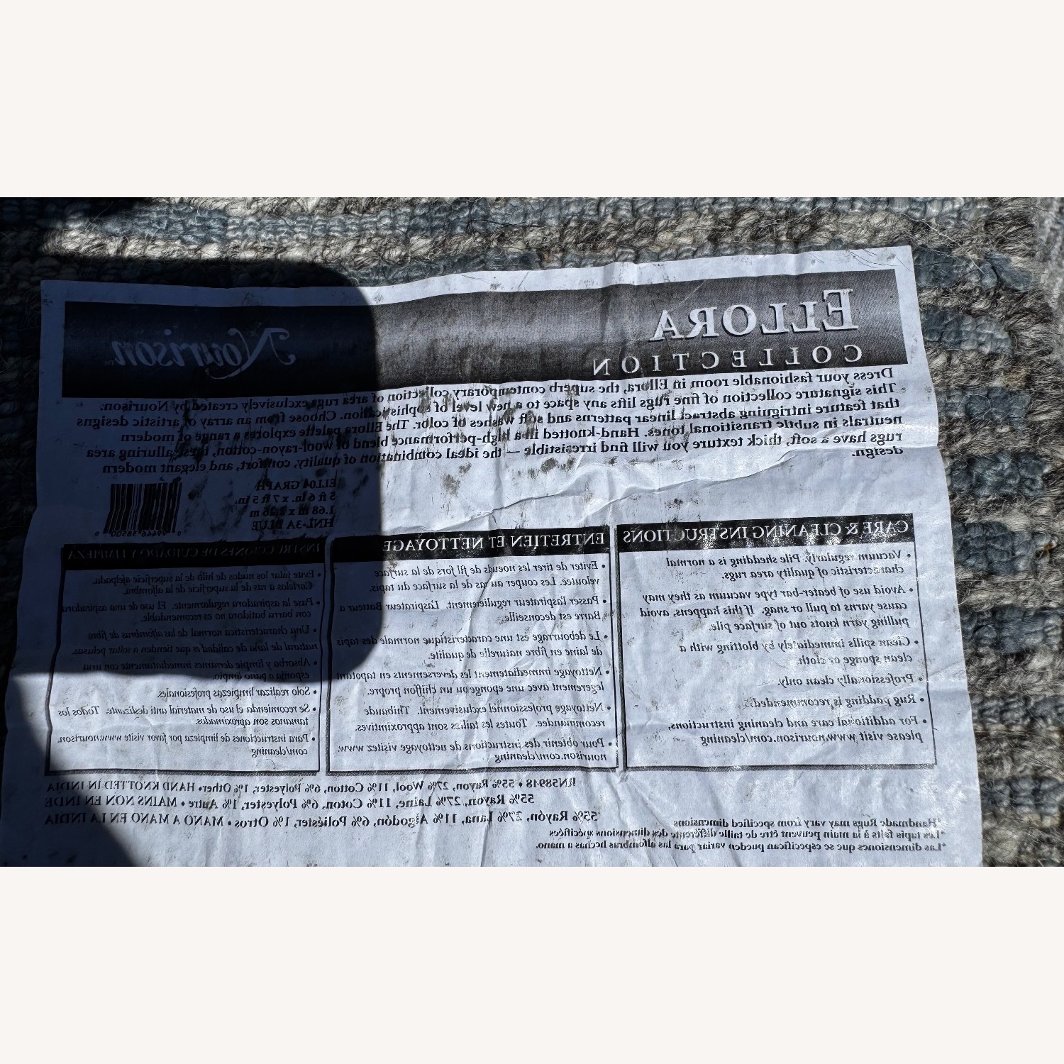 Nourison Ellora Blue Area Rug 6' x 9' - image-8