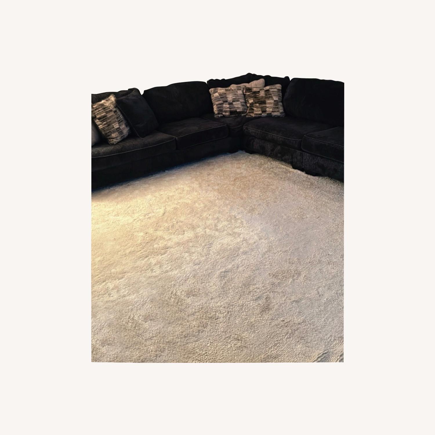 Vintage/Antique White Silk Area Rug 12' x 18' - image-0