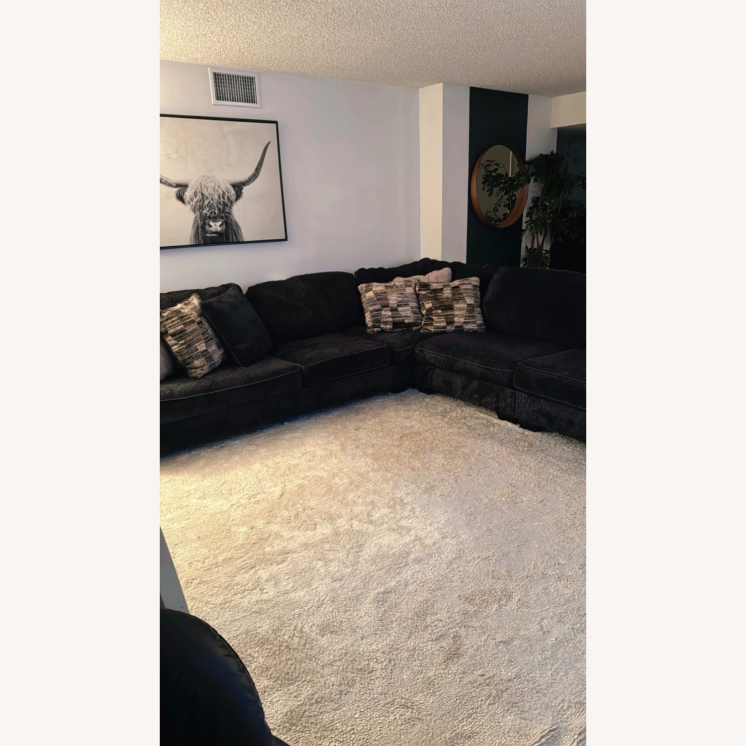 Vintage/Antique White Silk Area Rug 12' x 18' - image-1