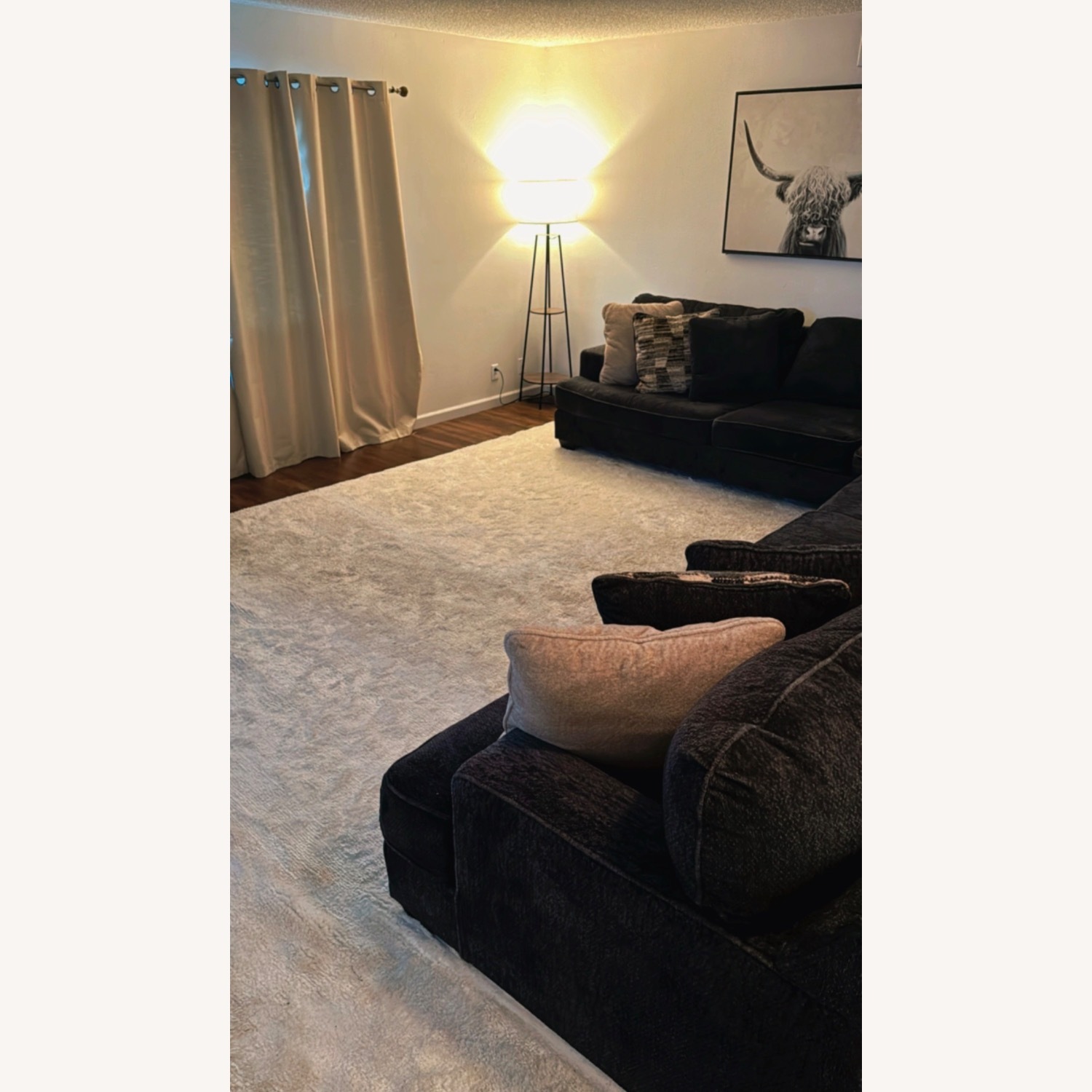 Vintage/Antique White Silk Area Rug 12' x 18' - image-2