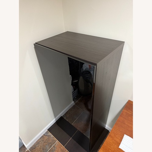 Used Vintage/Antique Finds Black Glass Bookcase for sale on AptDeco