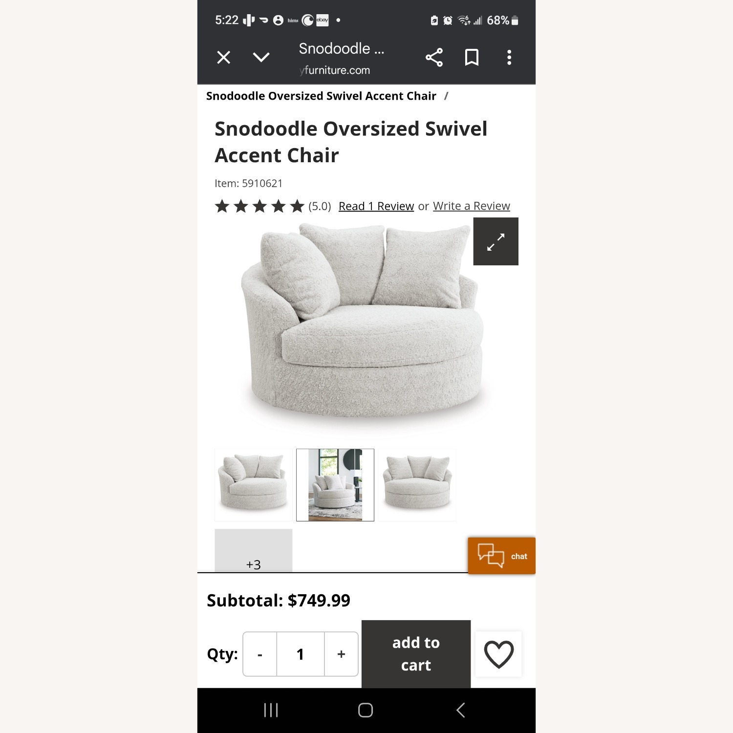 Snodoodle Oversized Swivel Accent Chair - image-2