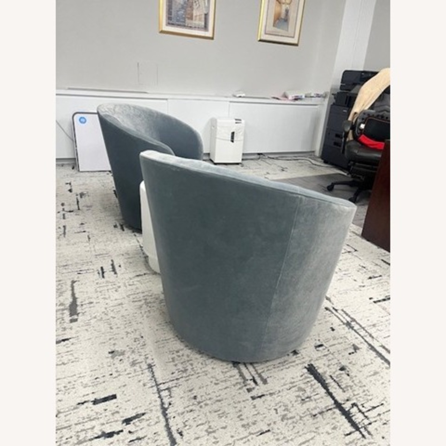 Crate & Barrel Custom Infiniti Swivel Chair - image-2