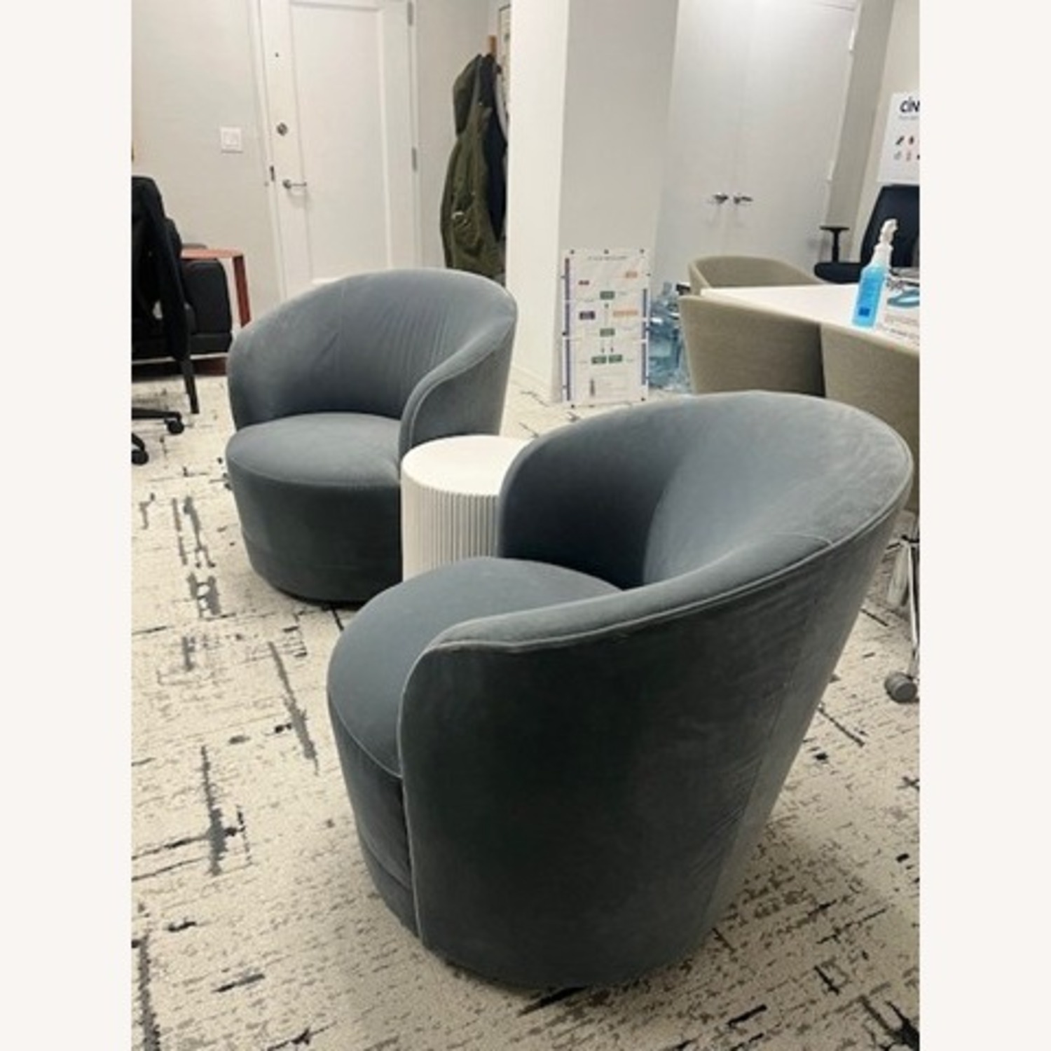 Crate & Barrel Custom Infiniti Swivel Chair - image-3