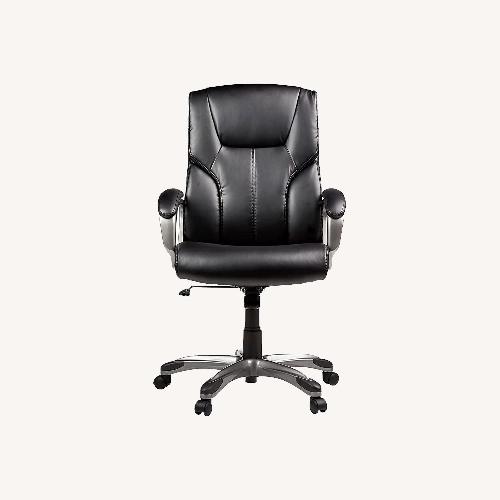 Used Amazon Black Faux Leather Office Chair for sale on AptDeco
