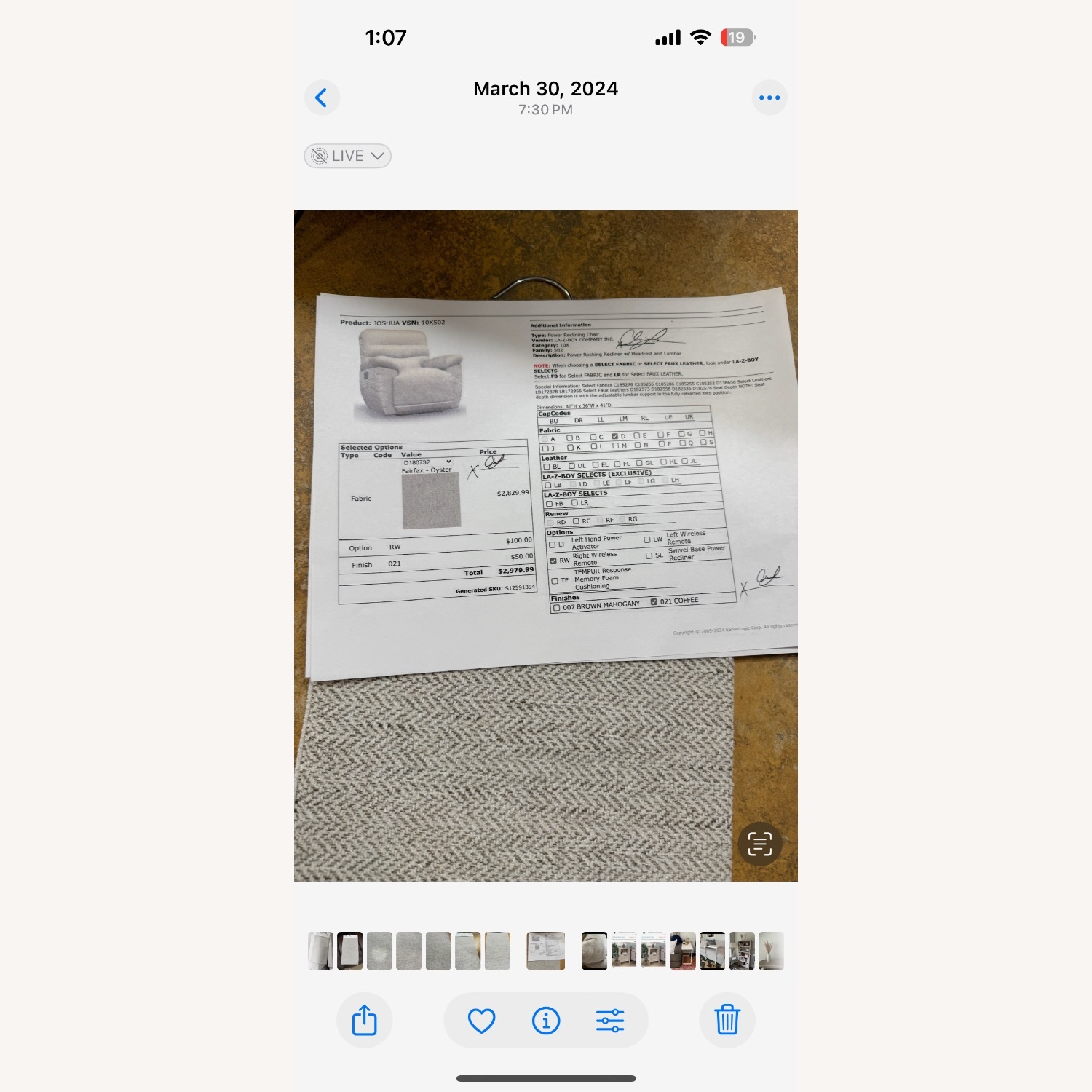 La-Z-Boy Fabric Recliner - image-5