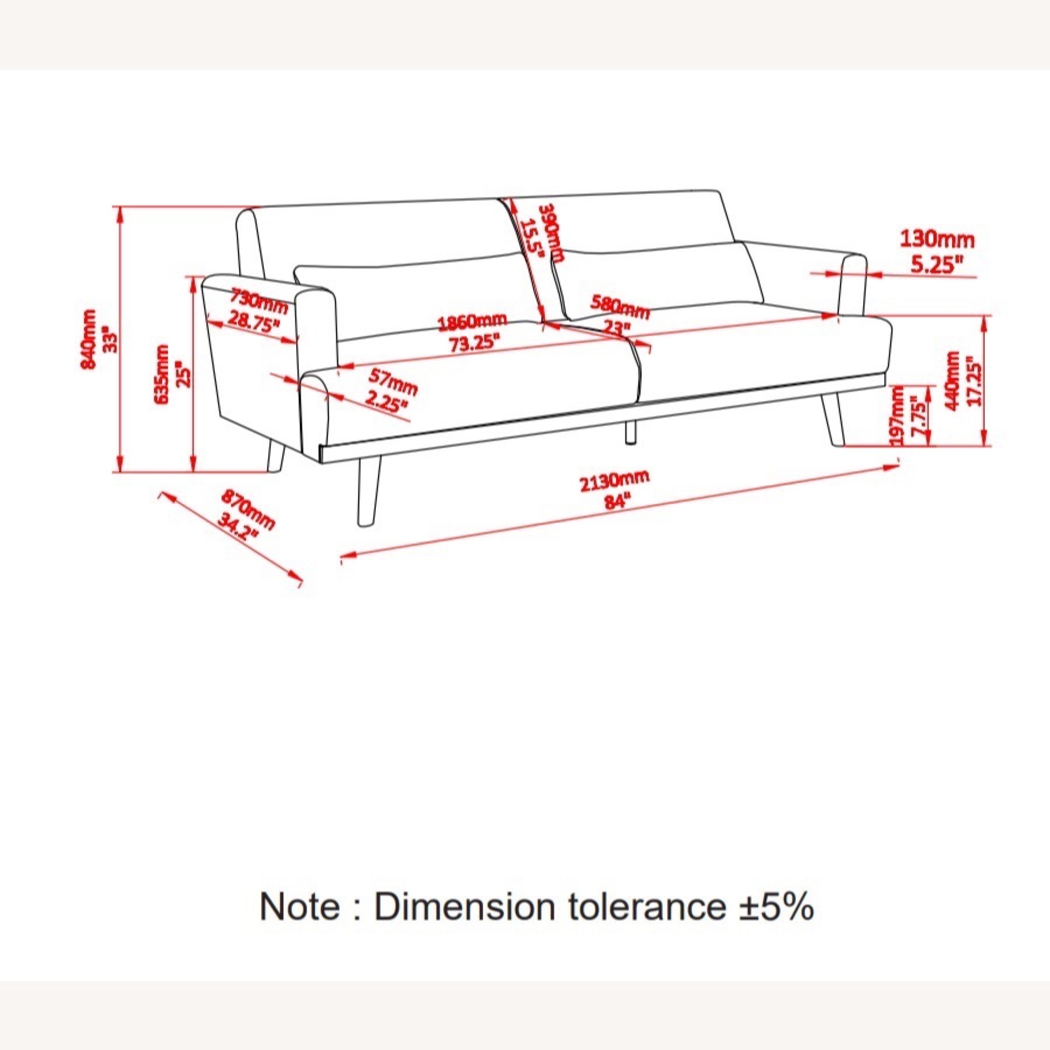 Mid-Century Style Sofa In Sharkskin Upholstery - image-12