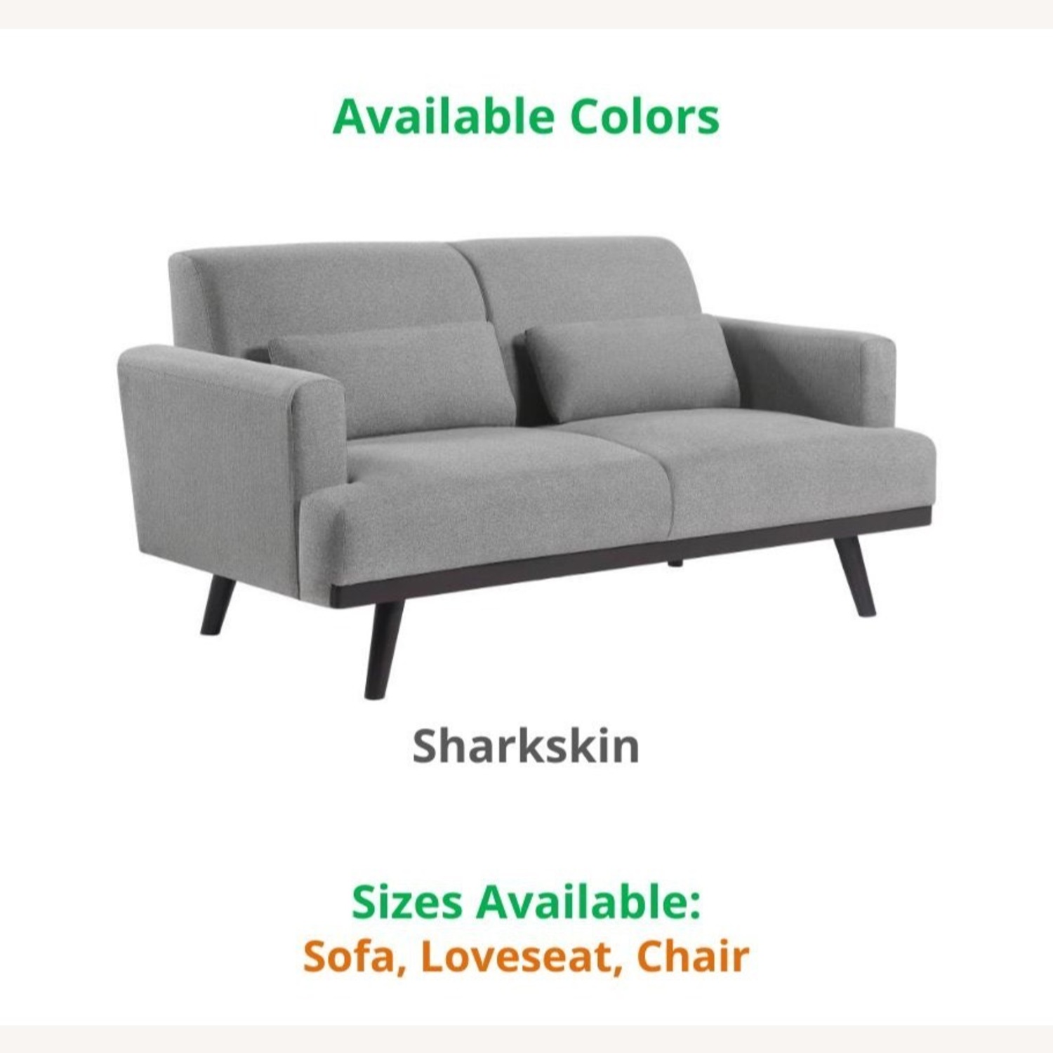 Mid-Century Style Sofa In Sharkskin Upholstery - image-14