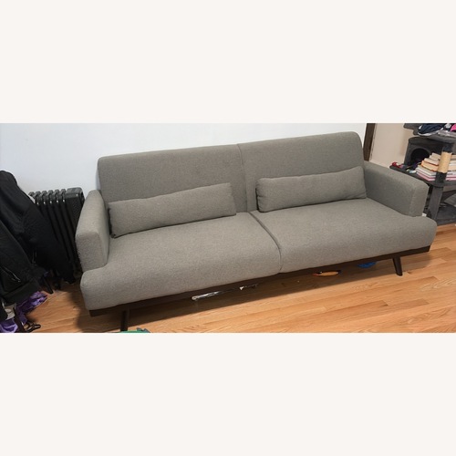Used Mid-Century Style Sofa In Sharkskin Upholstery for sale on AptDeco