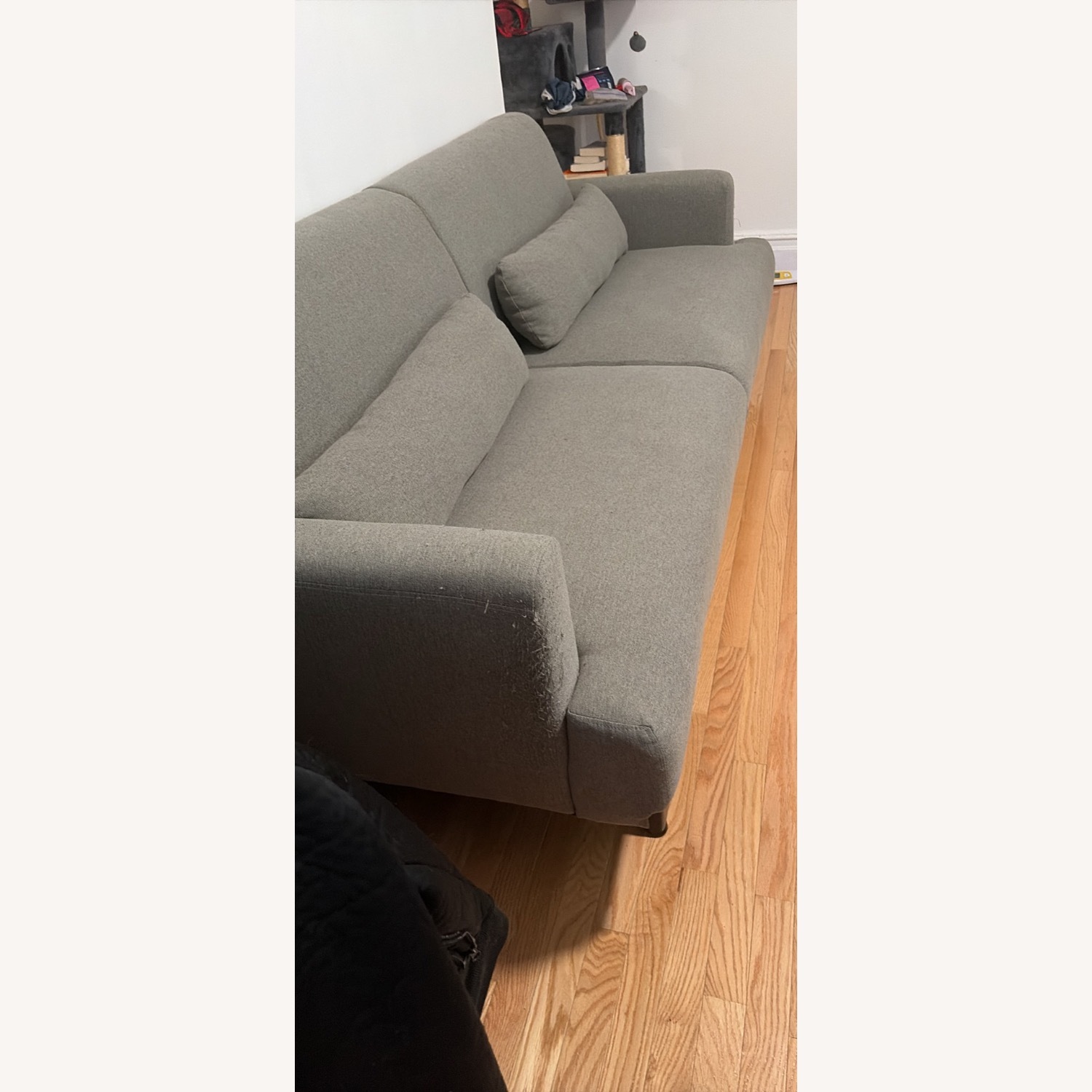 Mid-Century Style Sofa In Sharkskin Upholstery - image-3