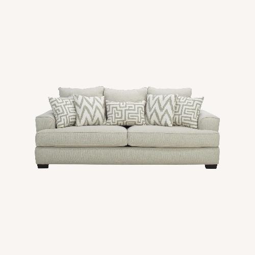 Used Raymour & Flanigan Marissa Chenille Natural Fabric 2 Seater Sofa for sale on AptDeco