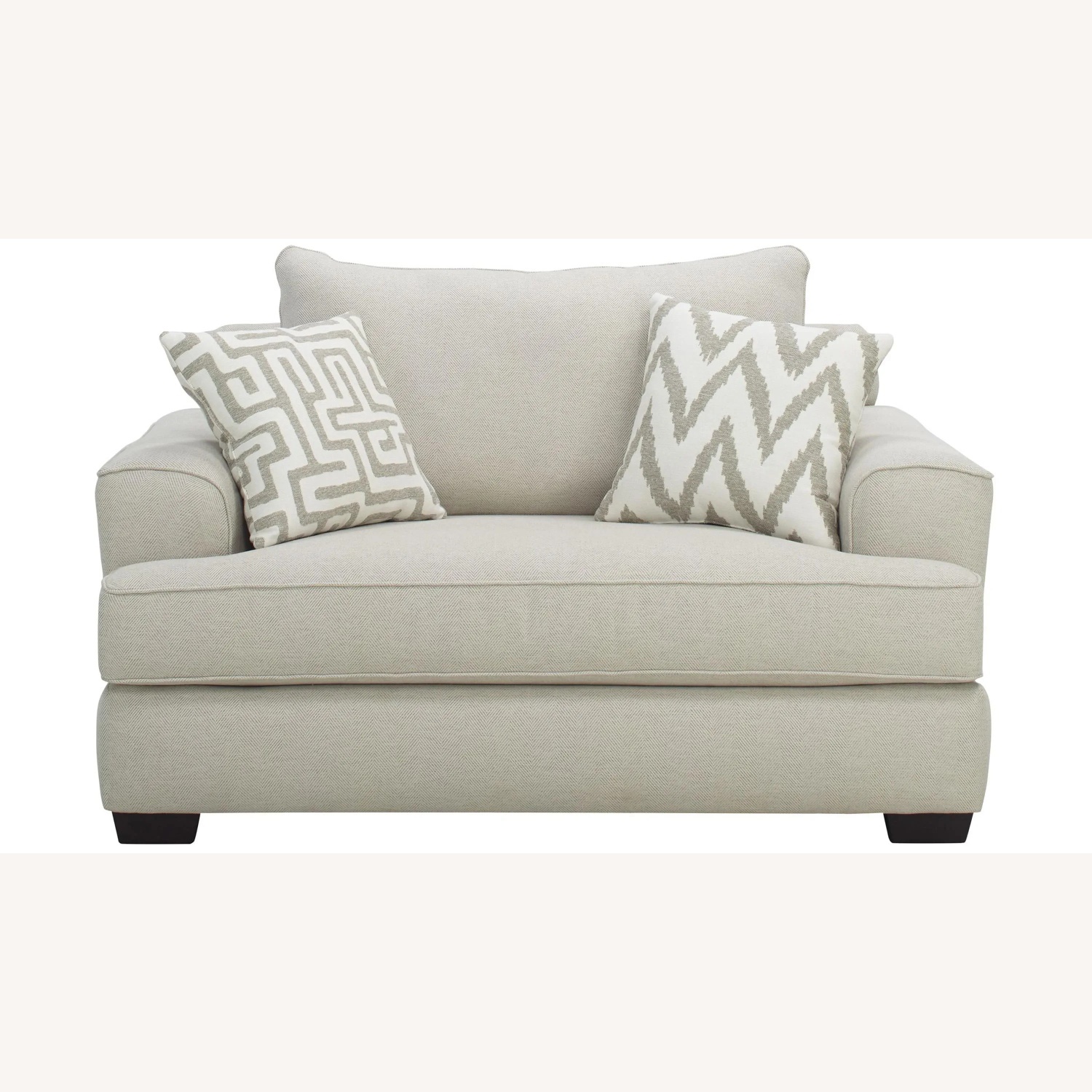 Raymour & Flanigan Marissa Chenille Natural Fabric Loveseat - image-4