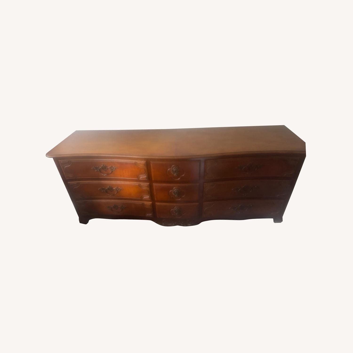 Baker French Louis XV Style Oak and Bombe Chest - image-0