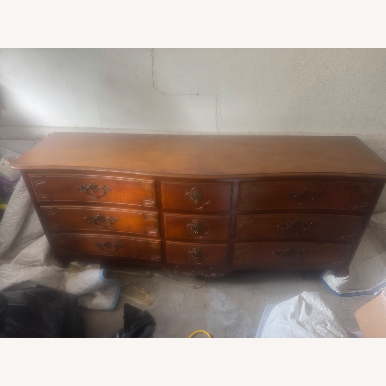 Baker French Louis XV Style Oak and Bombe Chest - image-1