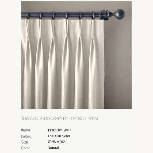Used Restoration Hardware Natural Silk Curtains for sale on AptDeco