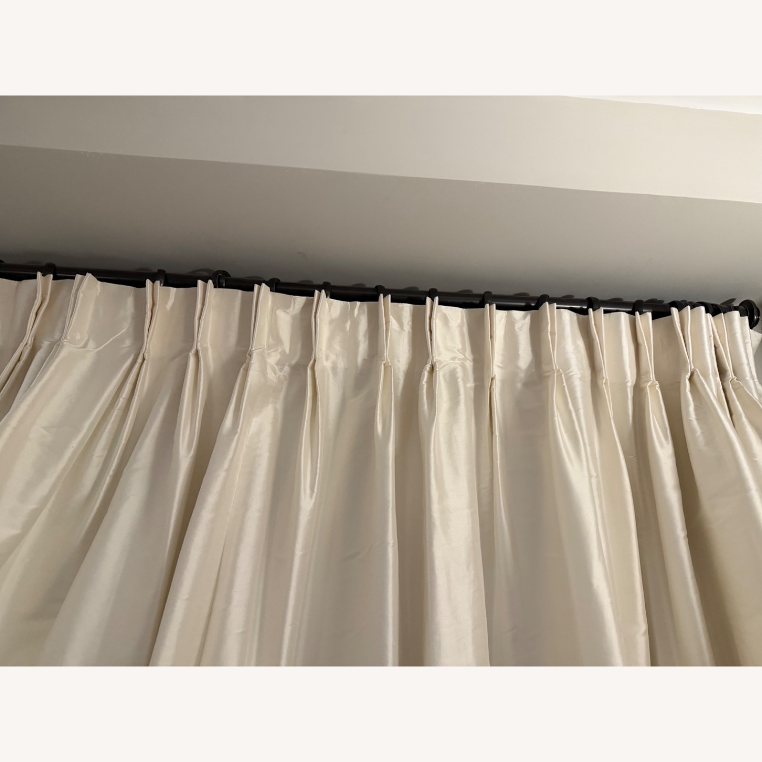 Restoration Hardware Natural Silk Curtains - image-3