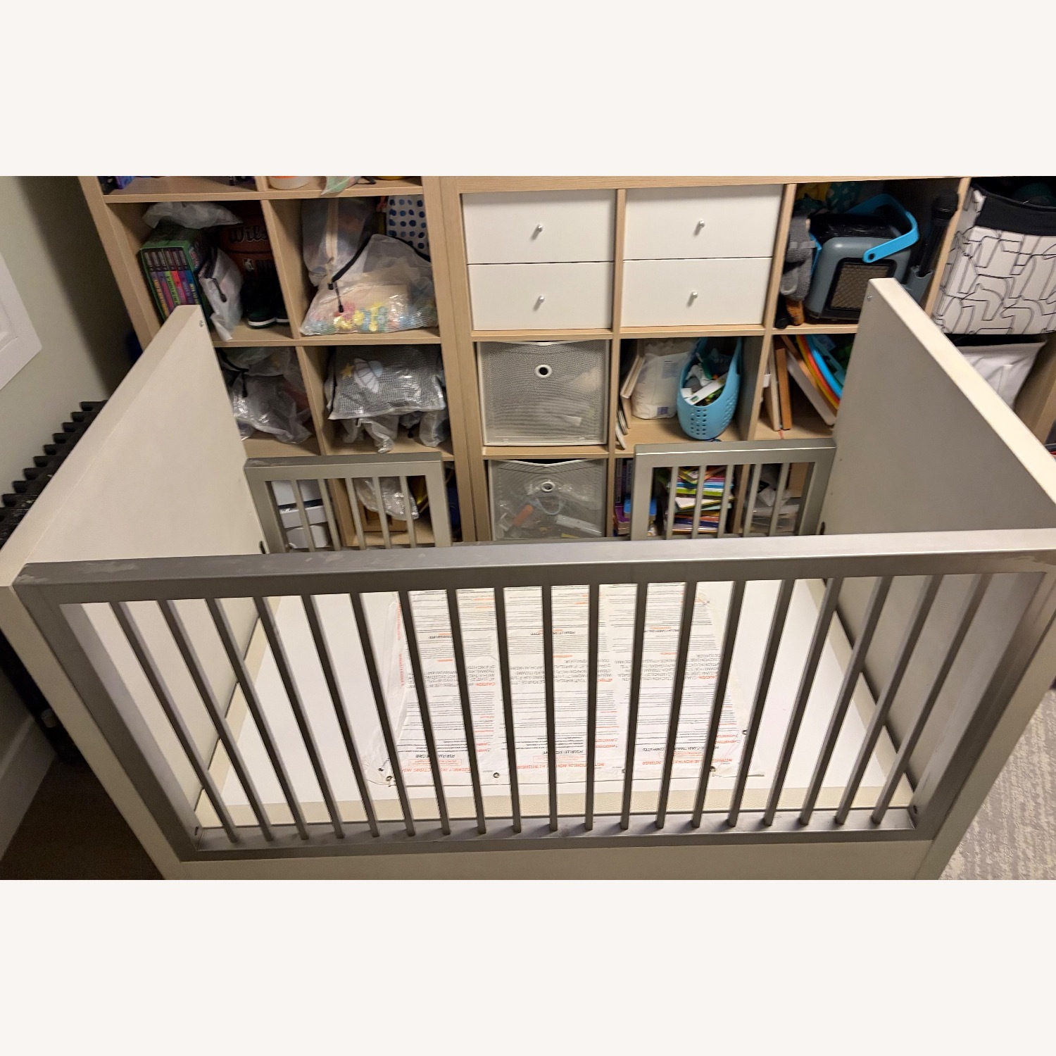 Restoration Hardware Clio Shagreen Crib Toddler Bed Kit - image-19