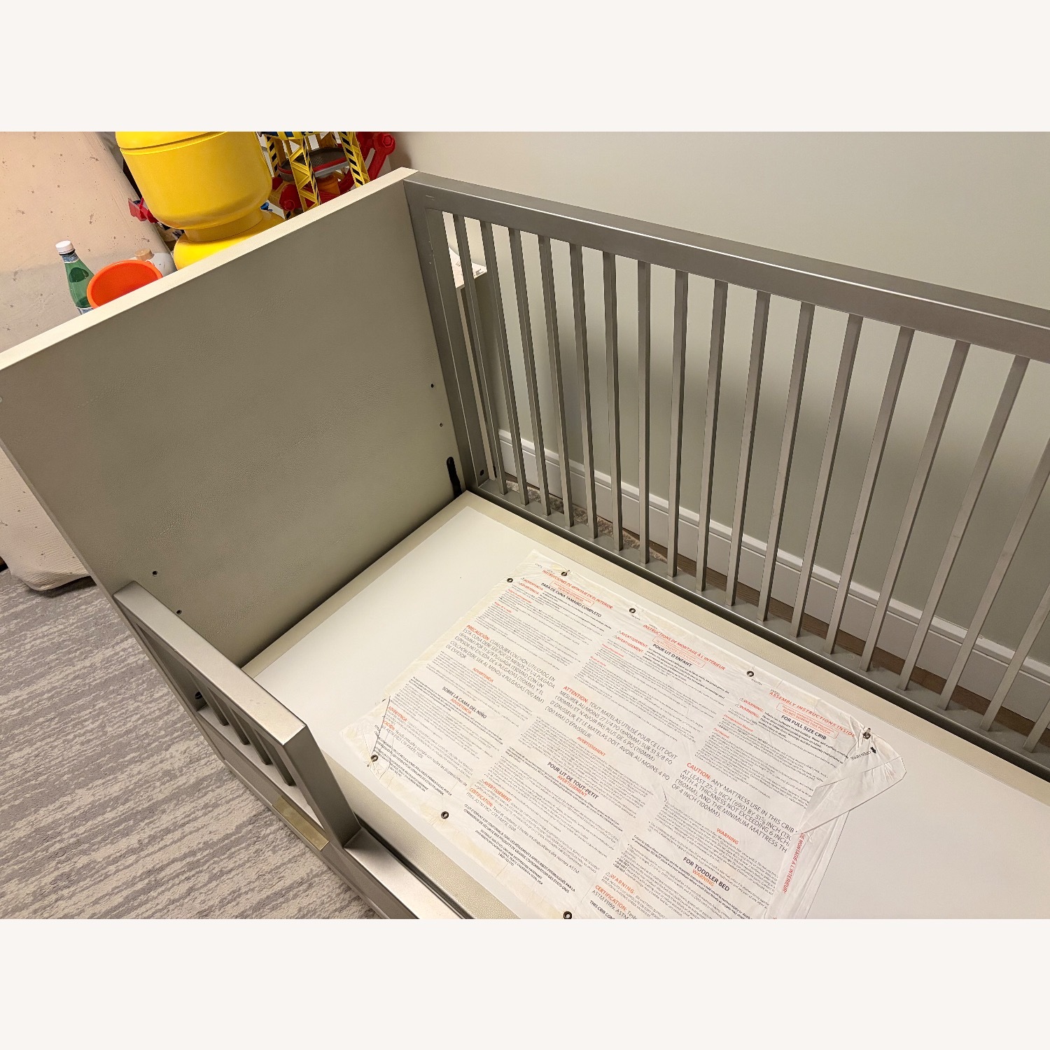 Restoration Hardware Clio Shagreen Crib Toddler Bed Kit - image-12