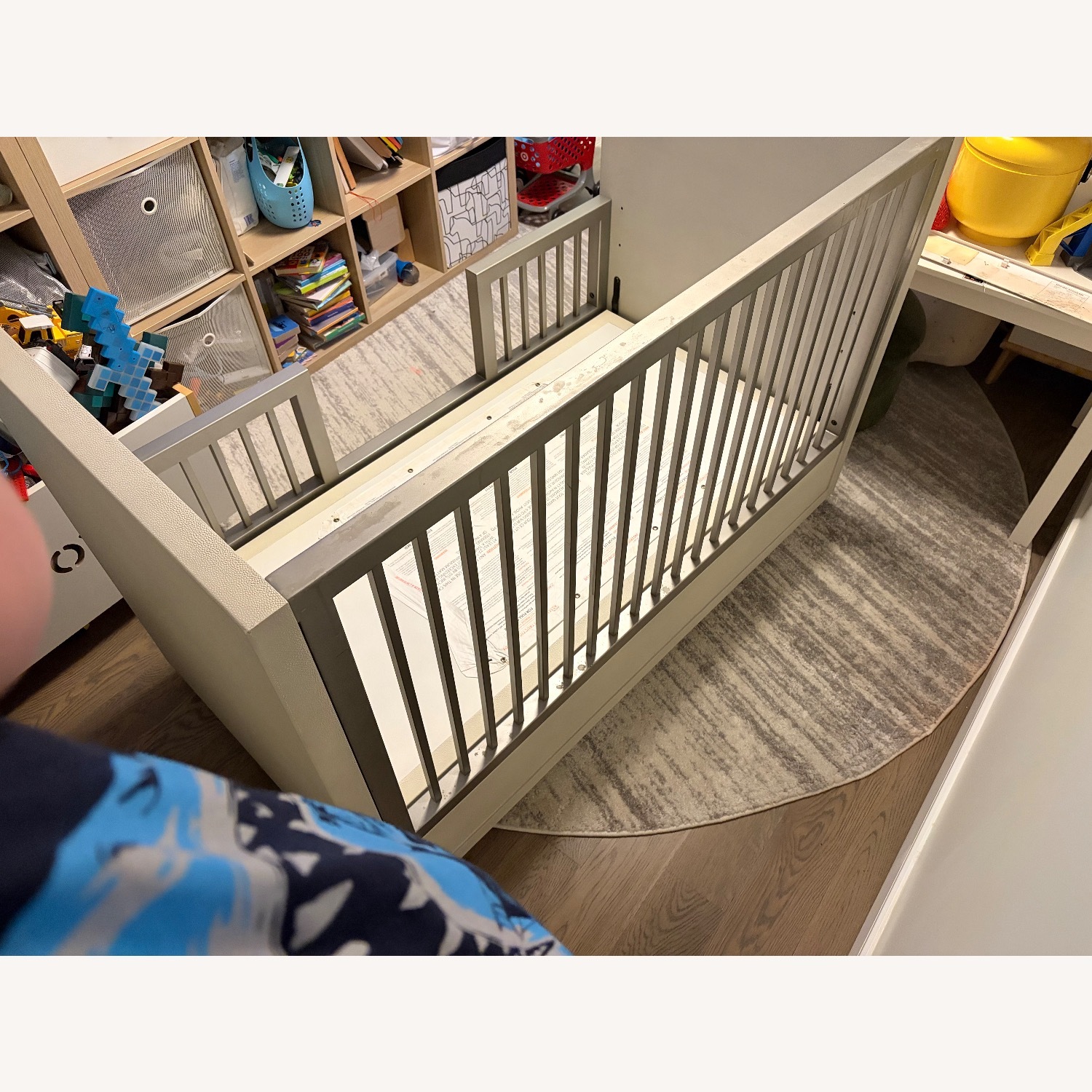 Restoration Hardware Clio Shagreen Crib Toddler Bed Kit - image-16