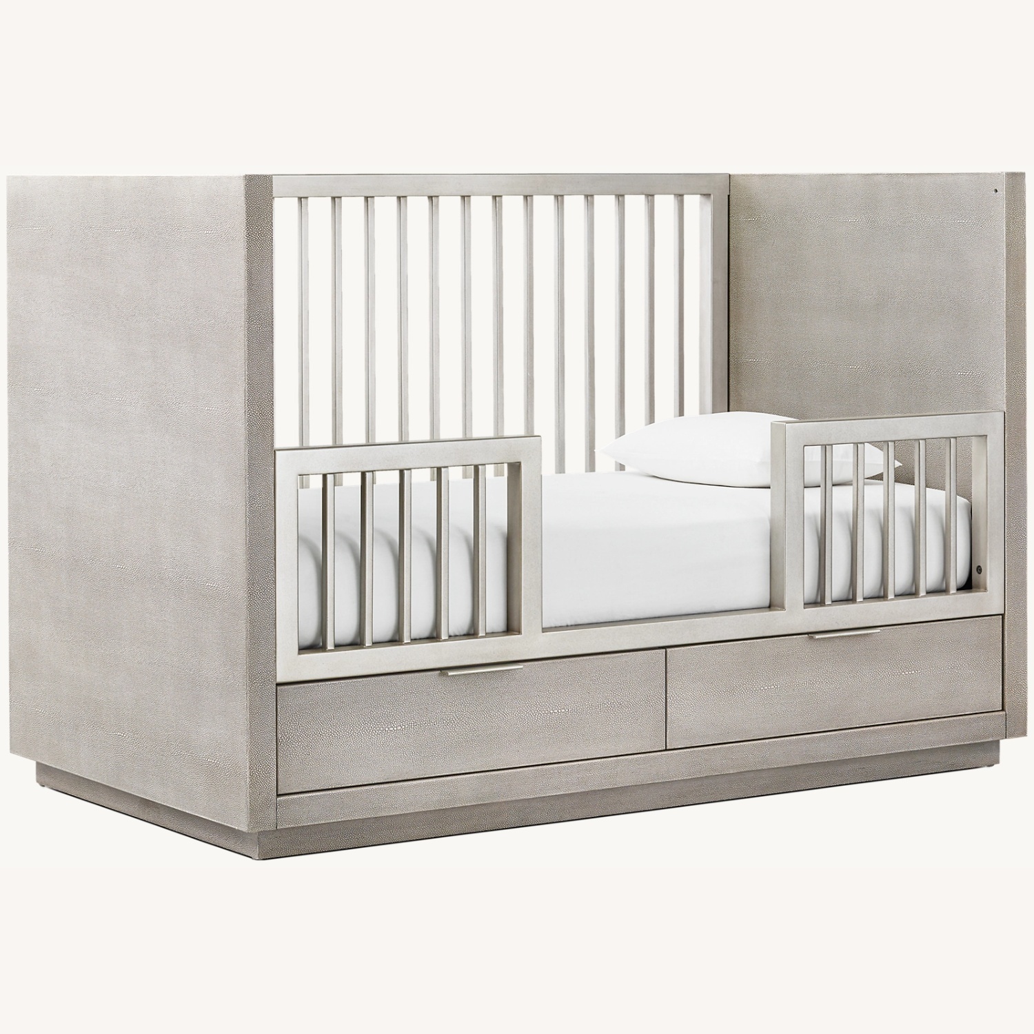 Restoration Hardware Clio Shagreen Crib Toddler Bed Kit - image-0