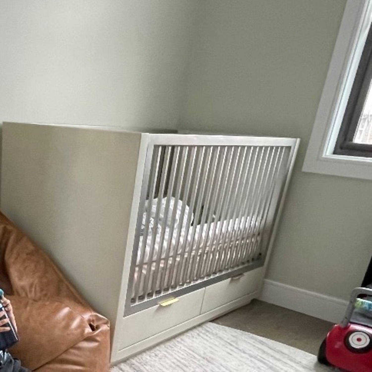 Restoration Hardware Clio Shagreen Crib Toddler Bed Kit - image-26