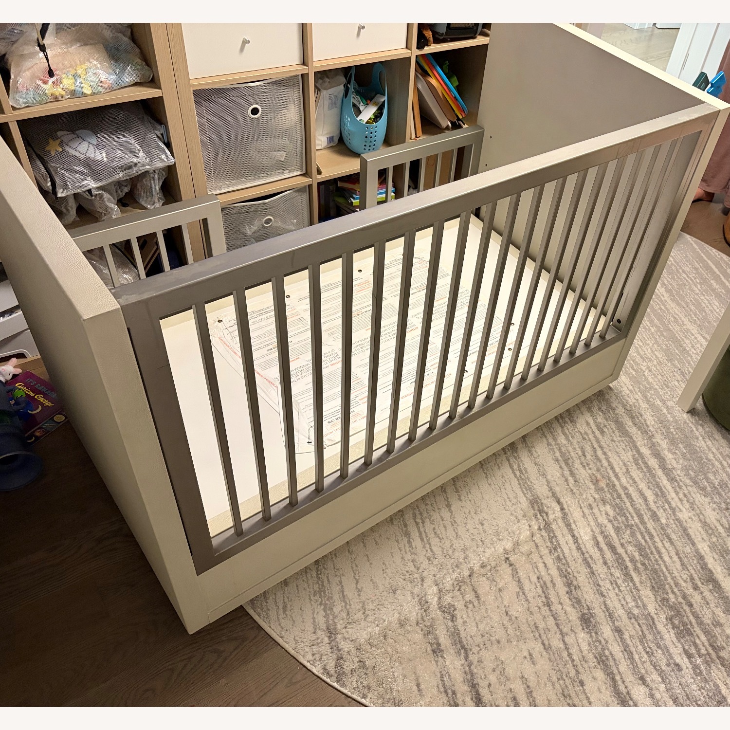 Restoration Hardware Clio Shagreen Crib Toddler Bed Kit - image-17