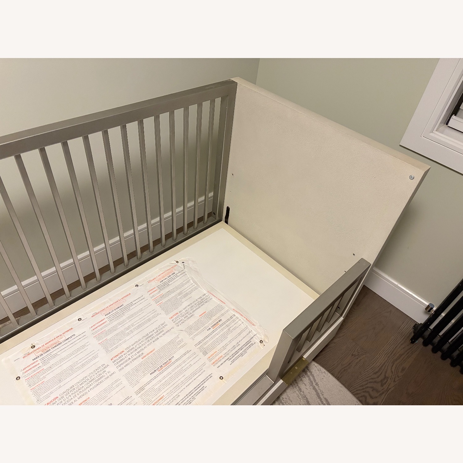 Restoration Hardware Clio Shagreen Crib Toddler Bed Kit - image-13