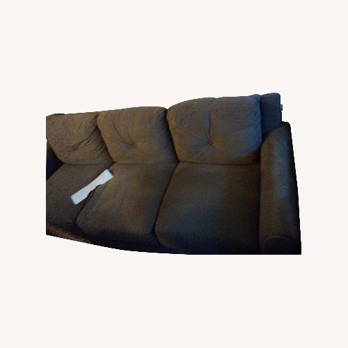 Used Light Brown Microsuede Sofa for sale on AptDeco