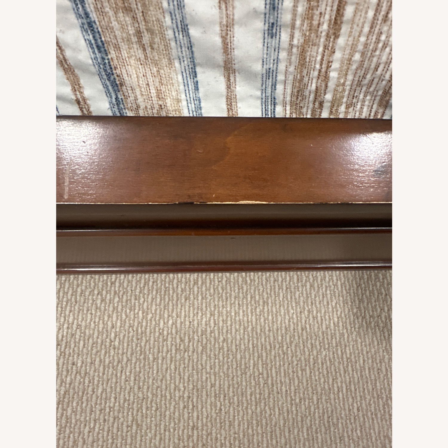 Dark Brown Wood King Bed - image-4