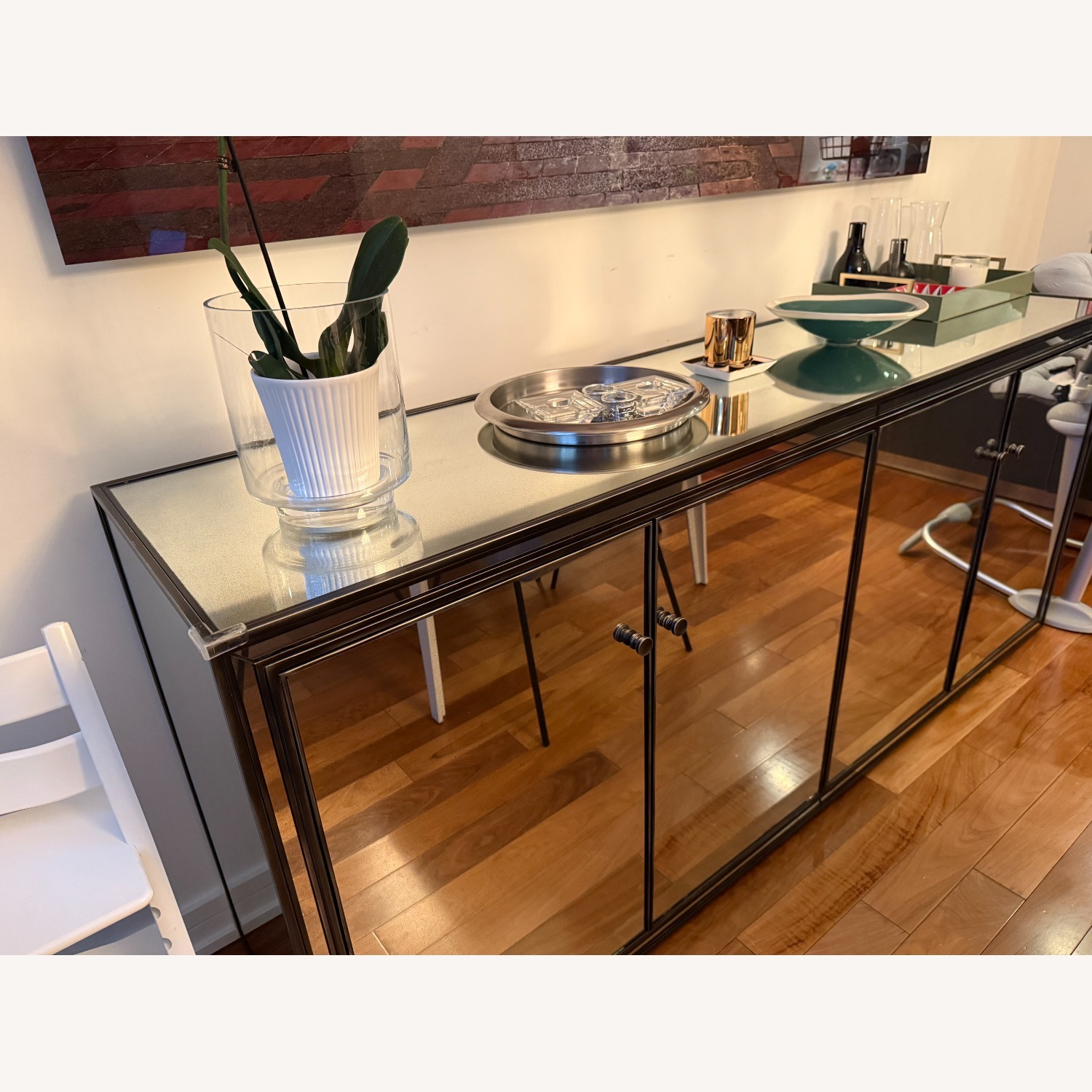 Restoration Hardware Strand Mirrored Sideboard Large Sideboard - image-2