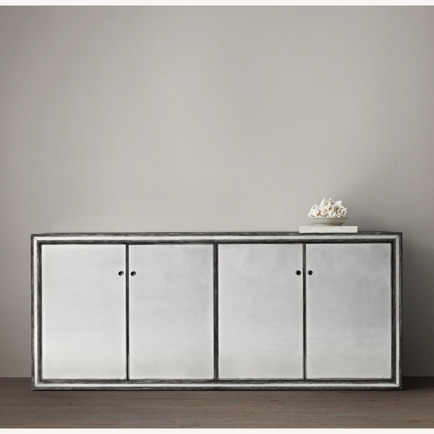 Restoration Hardware Strand Mirrored Sideboard Large Sideboard - image-0