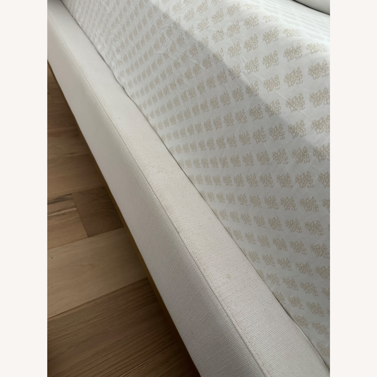 Restoration Hardware Italia White Fabric, Metal Base, King Bed - image-6