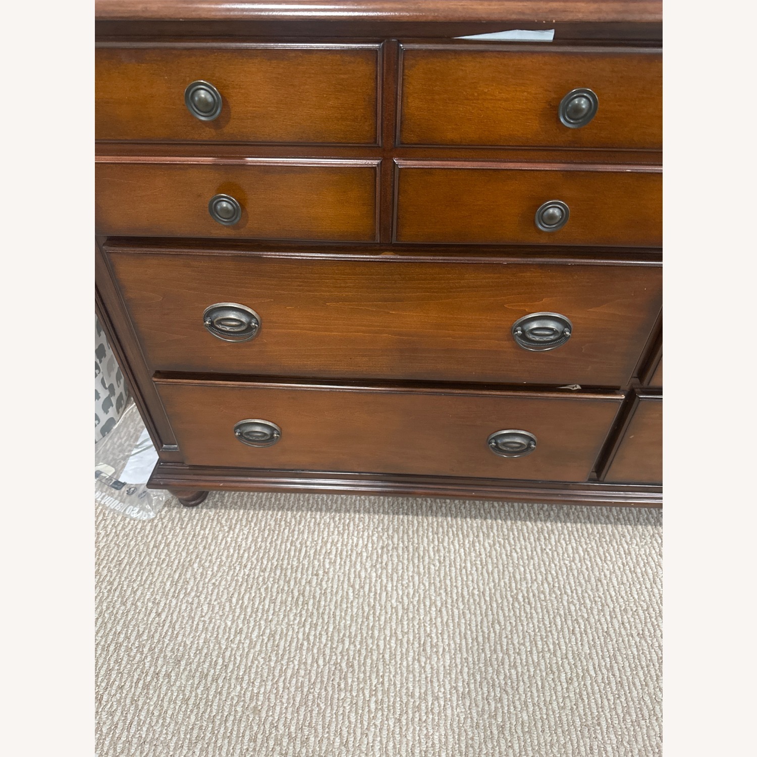 Dark Brown Wood Dresser - image-6