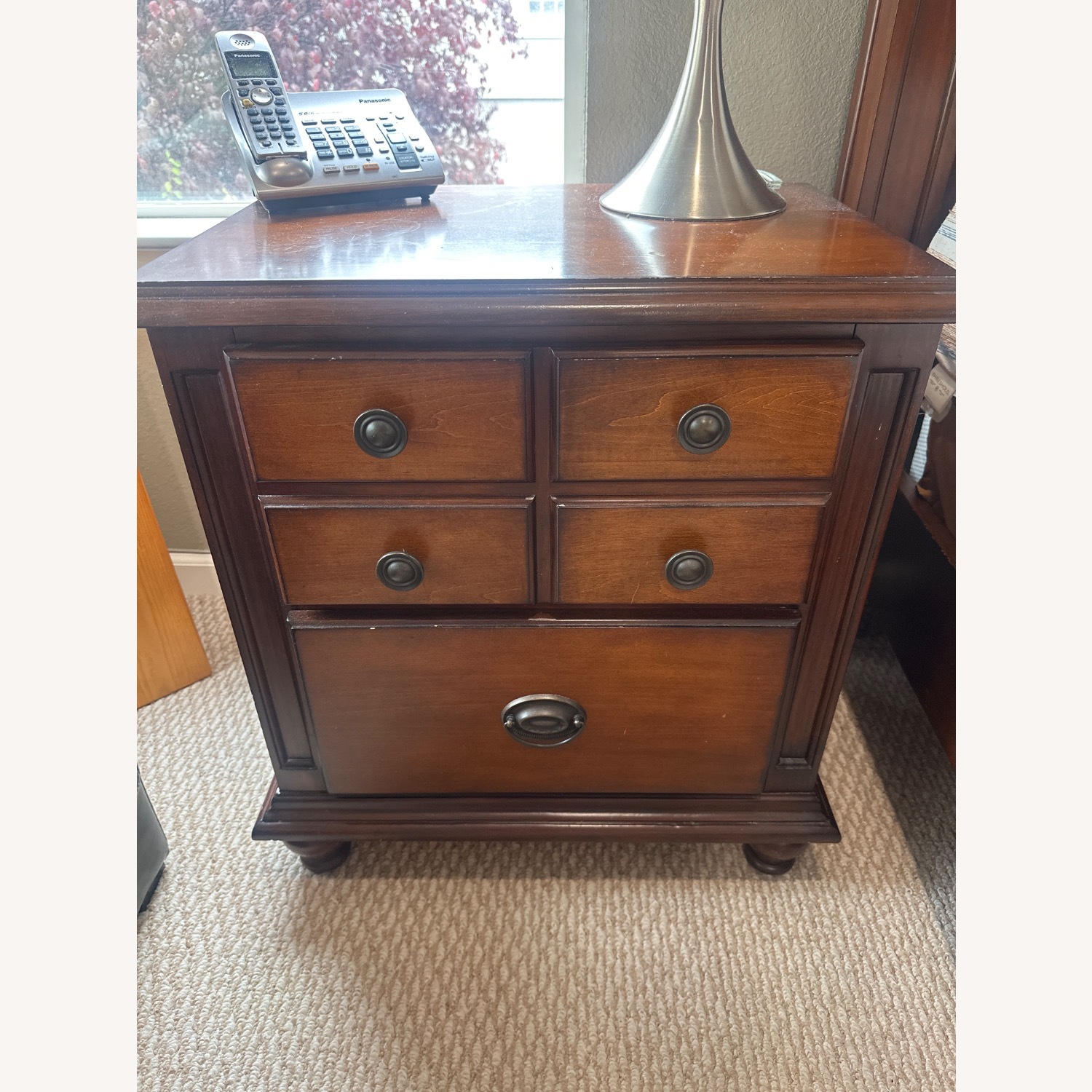 Dark Brown Wood Nightstands - image-6