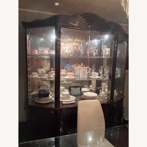 Used Dark Brown Wood China Chest for sale on AptDeco