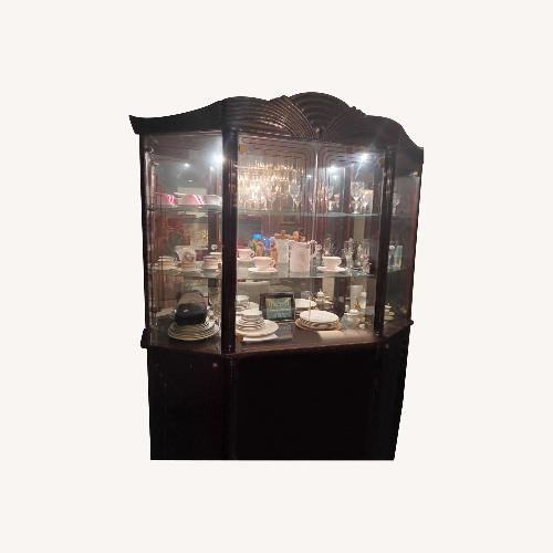 Used Dark Brown Wood China Chest for sale on AptDeco