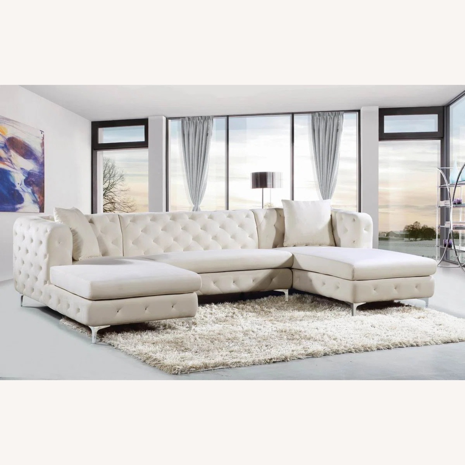 Miranda 3-piece Velvet Sectional - image-8