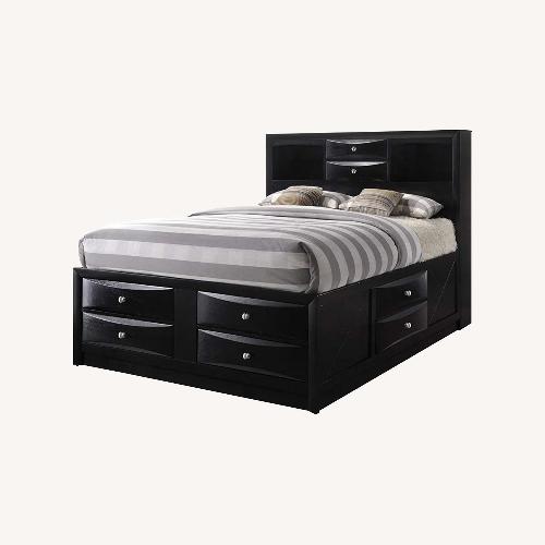 Used Mallery Hall Dark Brown Queen Bed for sale on AptDeco