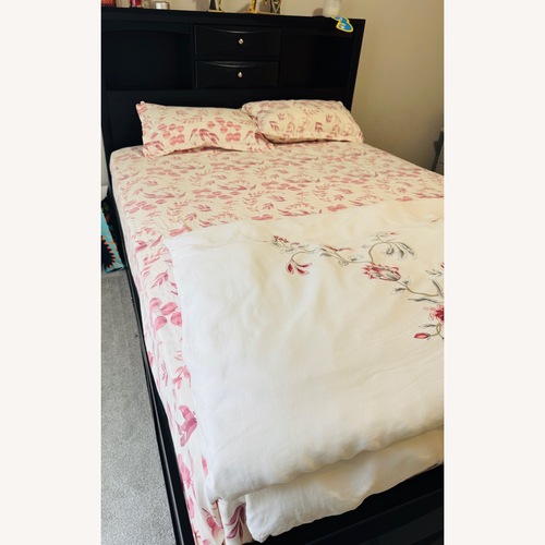 Used Mallery Hall Dark Brown Queen Bed for sale on AptDeco