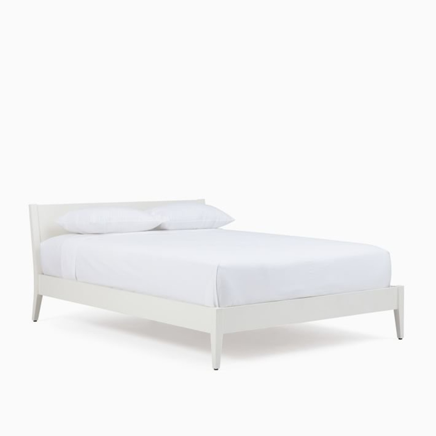 West Elm Roan White Wood Full Platform Bed - image-7