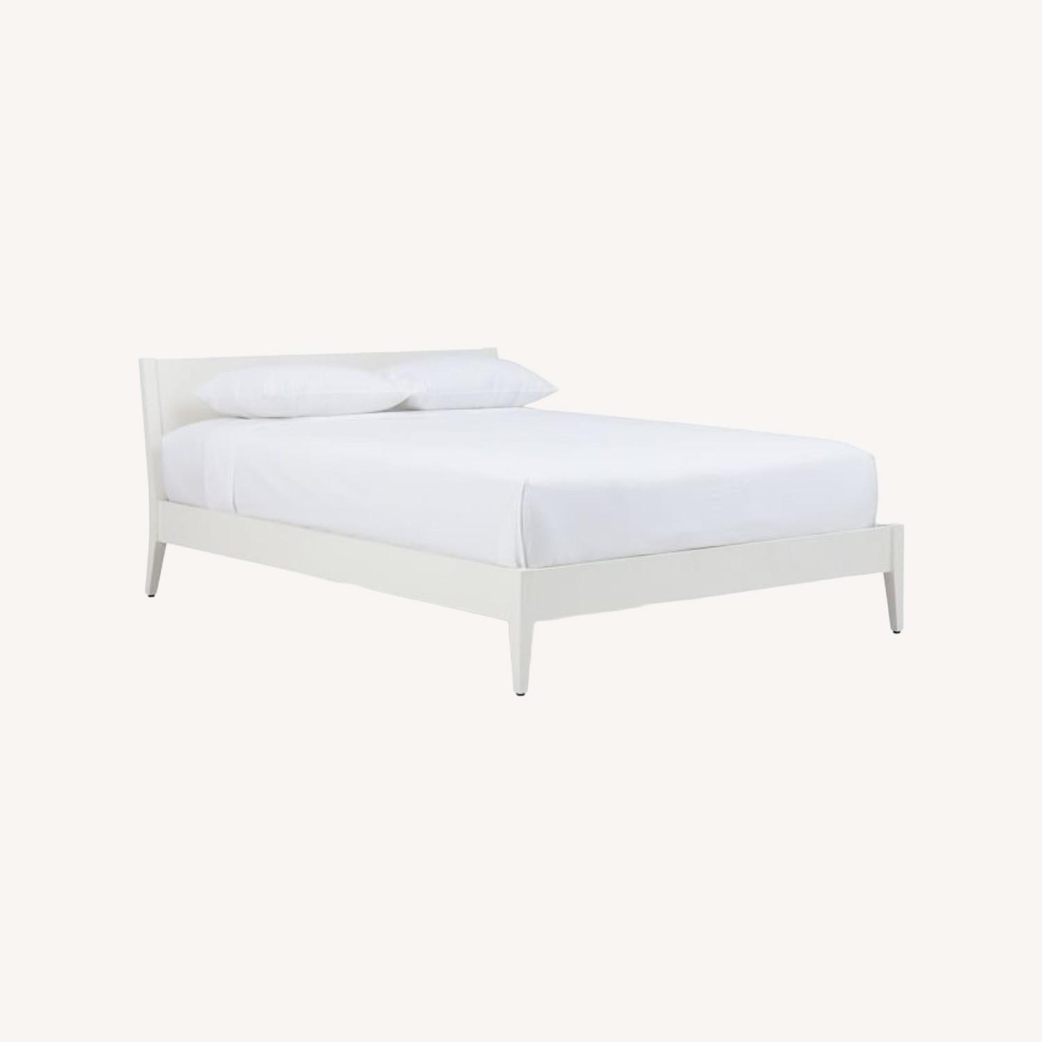 West Elm Roan White Wood Full Platform Bed - image-0