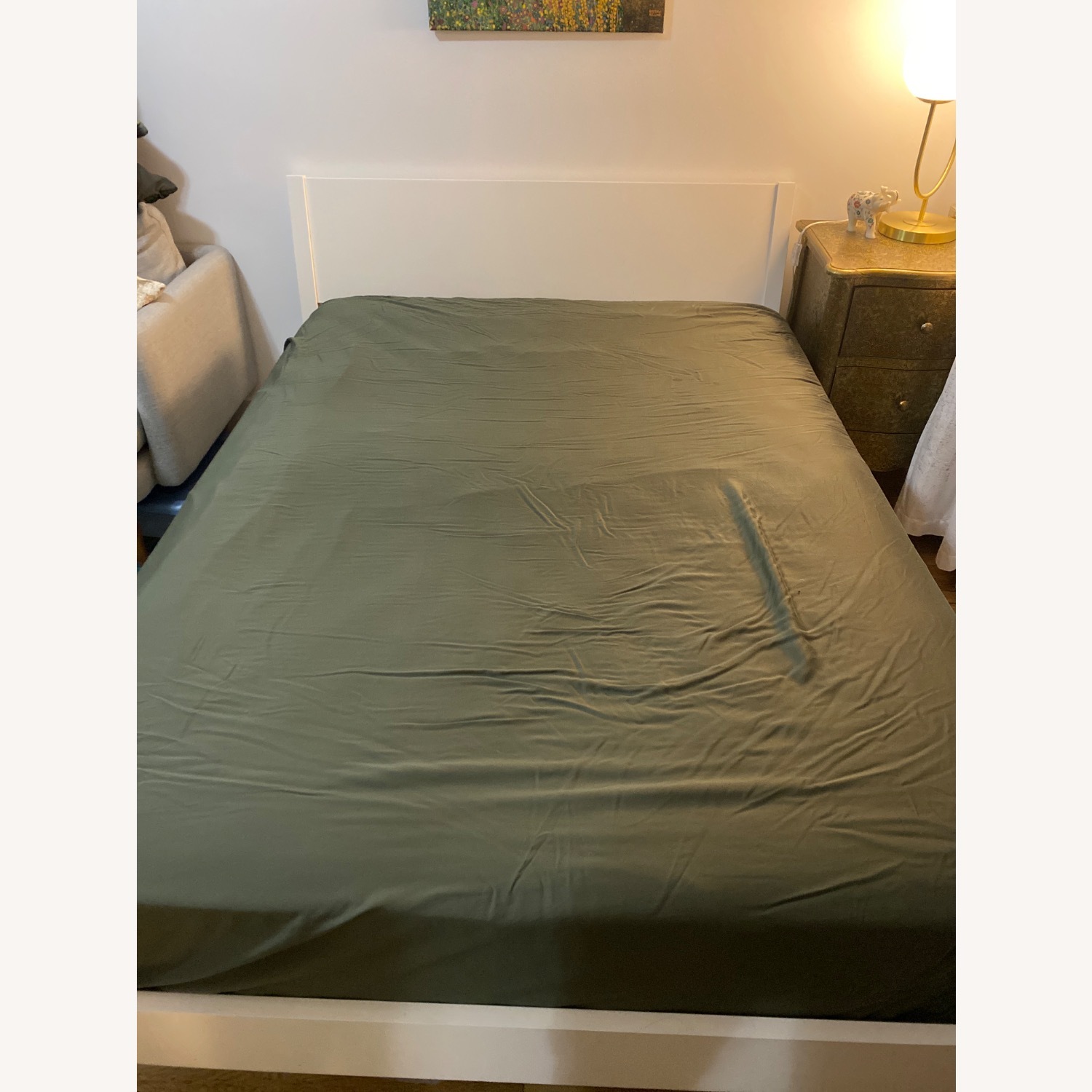 West Elm Roan White Wood Full Platform Bed - image-4