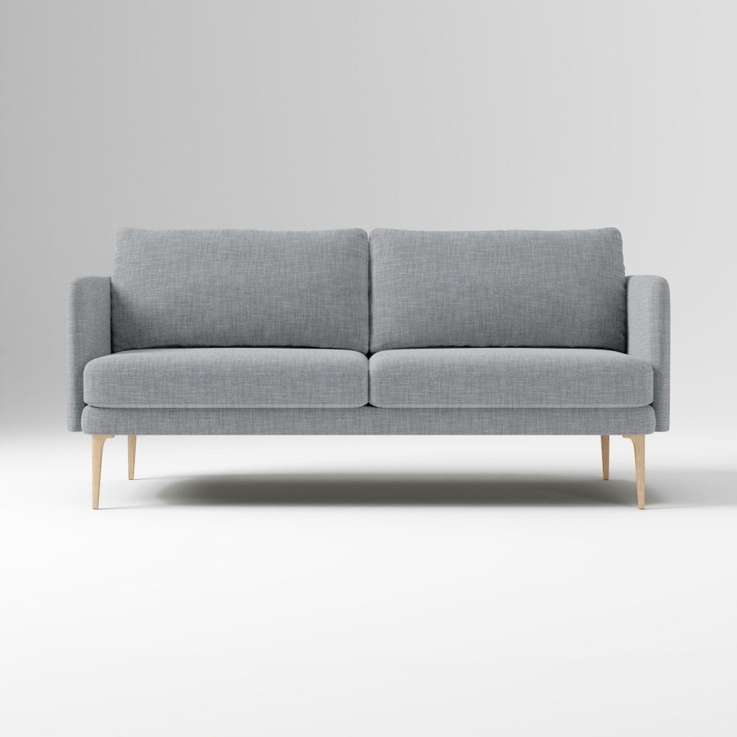 West Elm Light Gray Fabric 2 Seater Sofa - image-5