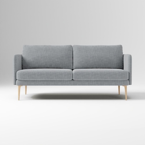 Used West Elm Light Gray Fabric 2 Seater Sofa for sale on AptDeco