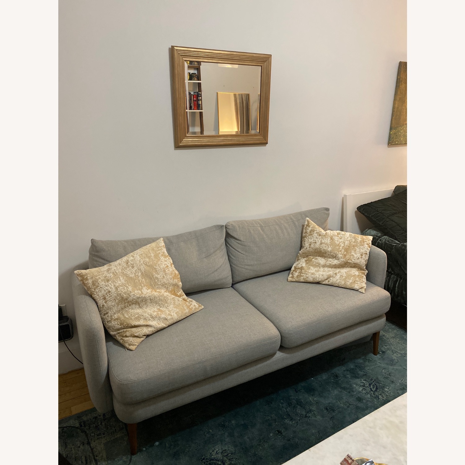 West Elm Light Gray Fabric 2 Seater Sofa - image-1